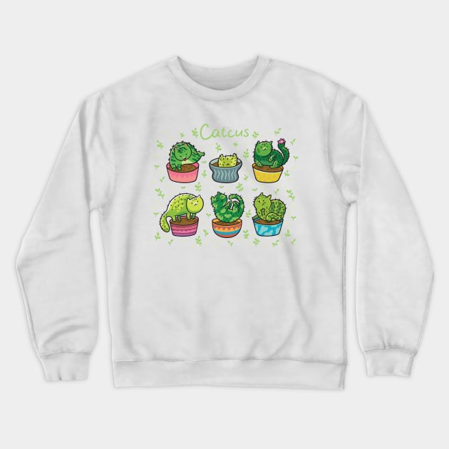 Catcus_2 Crewneck Sweatshirt by PenguinHouse